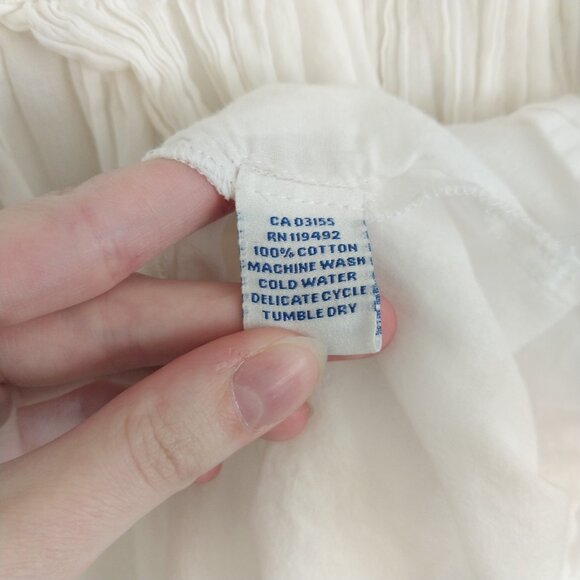 April Cornell Bronte Nighty Nightgown Like New Size XS Cotton Pajamas White - Picture 13 of 13